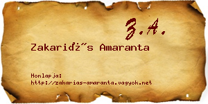Zakariás Amaranta névjegykártya
